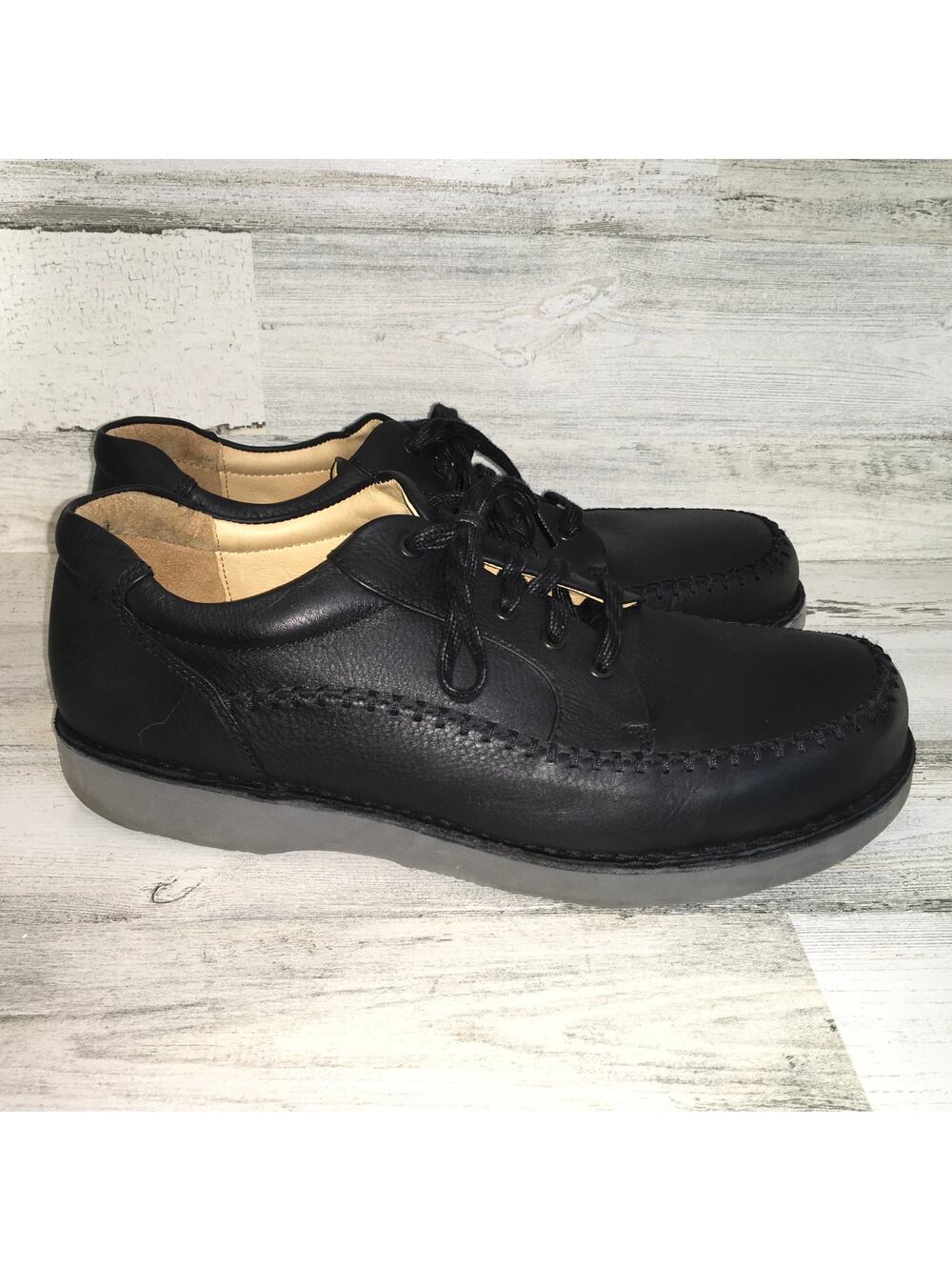 Samuel Hubbard Mens 13 Wide Get Up Moc Black Leather Casual Shoe Quiet Luxury